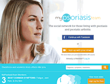 Tablet Screenshot of mypsoriasisteam.com